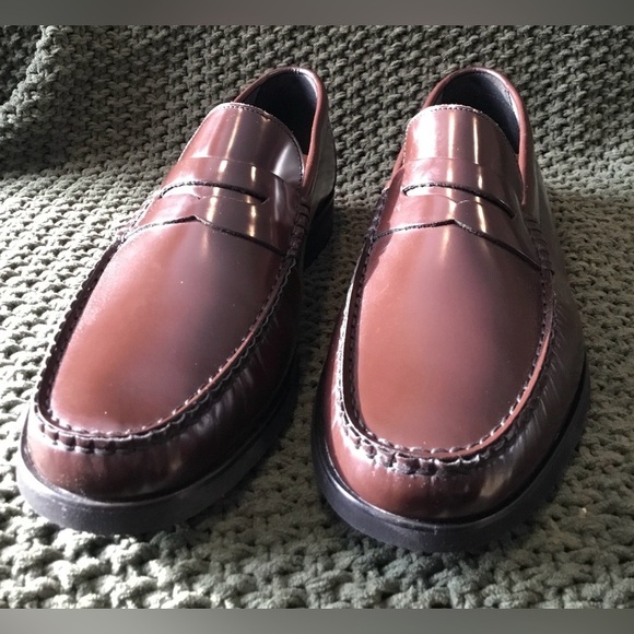 NWOT Men’s Florsheim Berkley Flex Burgundy Leather Penny Loafers; Size 9.5 (3E) main image 6